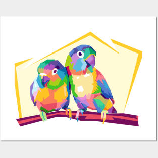 Love Bird WPAP Posters and Art